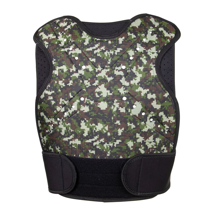 digital green paintball chest protector back