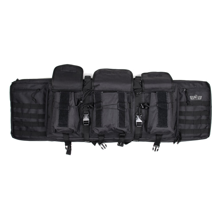 Deluxe Tactical Gun Bag Black open pockets