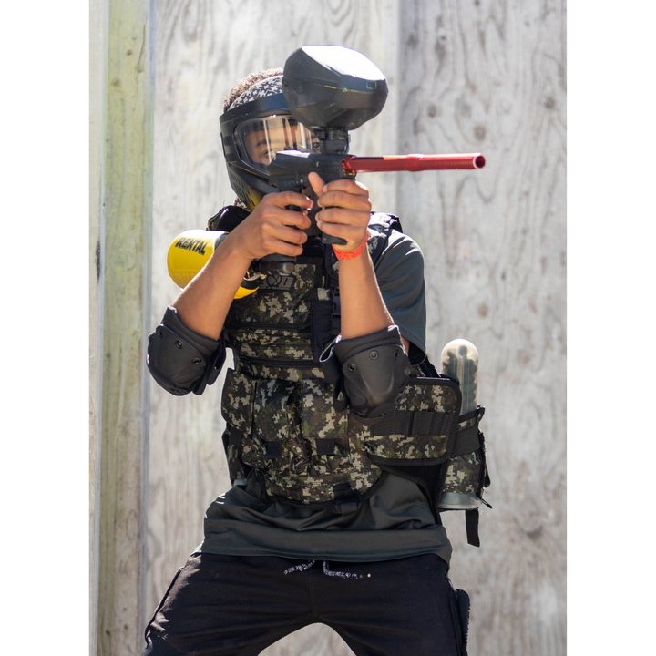 GXG Tactical Vest on Paintball Player