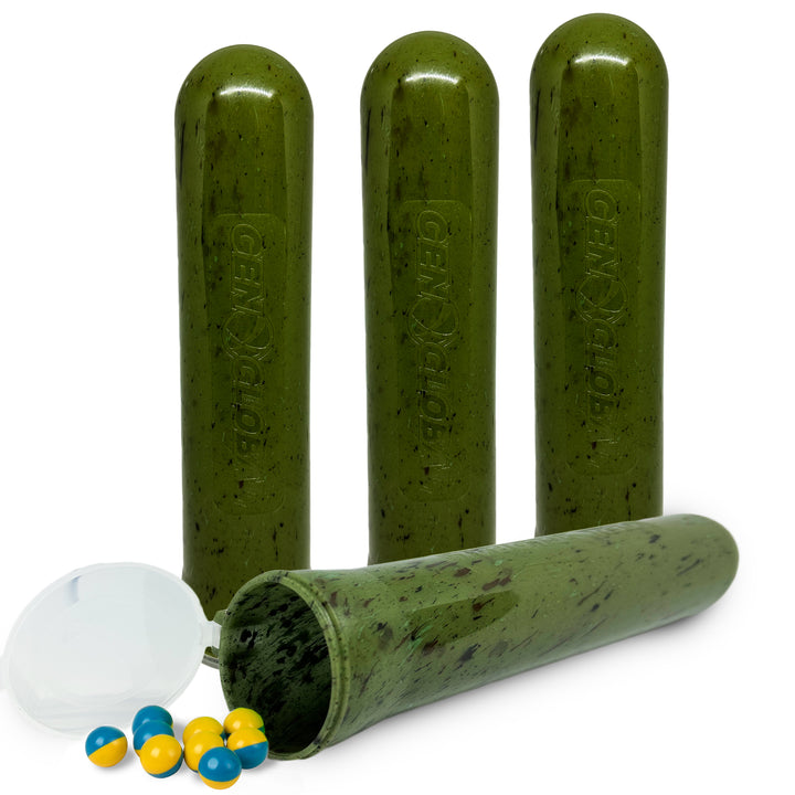 green camo print 140 round paintball pods