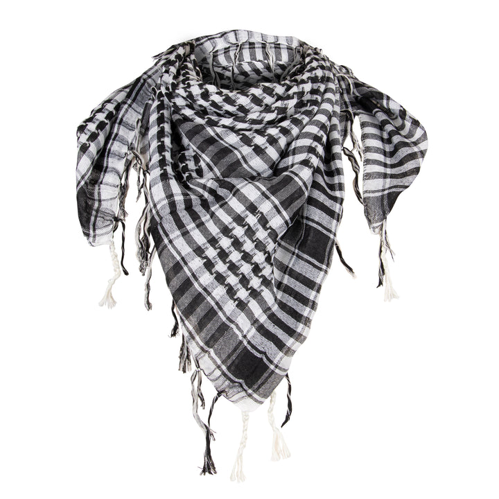 black checkered scarf headwrap