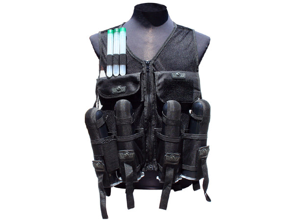 black paintball tactical harness vest 