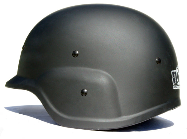 black tactical paintball airsoft helmet
