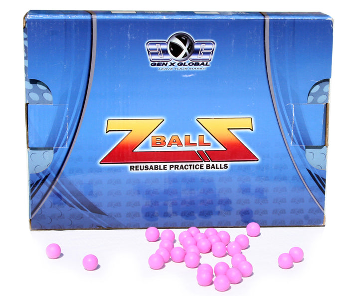 .50 caliber pink reusable practice rubber paintballs