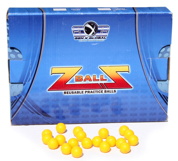 .68 caliber yellow reusable practice rubber paintballs